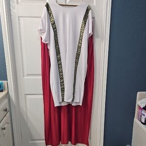 California Costumes Roman Mark Anthony White Red Tunic Halloween Theme Party XL